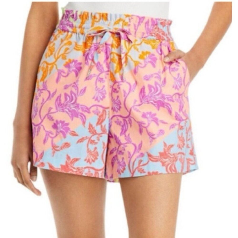 Derek Lam Crosby Womens Belen Paperbag High Rise Cotton Shorts Size 8 NEW